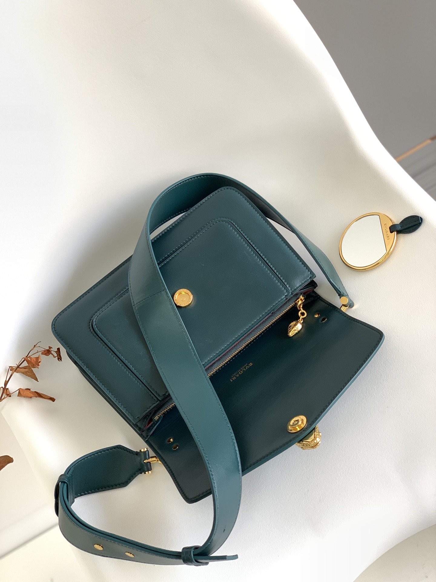 Bvlgari Serpenti Forever Medium Crossbody Bag Dark Green